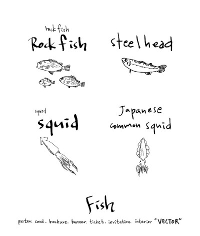 食品菜单插图