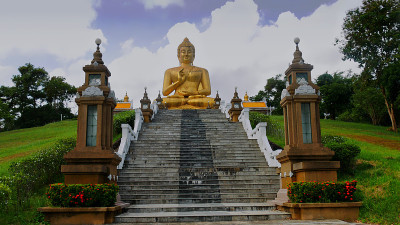 泰国，他信明mongkol，考公寺的金佛
