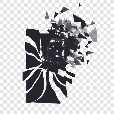 破碎的手机屏幕碎成碎片。被炸裂的智能手机。显示手机破碎。现代的小玩意儿需要修理。