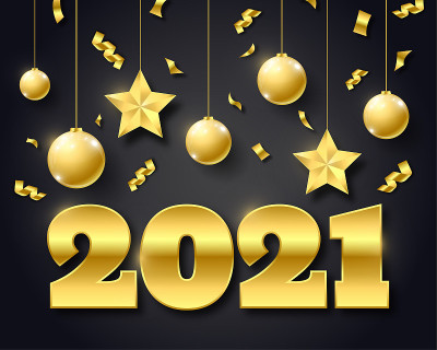 2021年新年快乐。2021贺卡。抽象的背景。2021年背景旗帜。矢量插图。