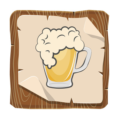 彩色图标的啤酒杯