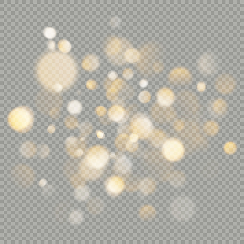 Effect of bokeh circles isolated on transparent ba