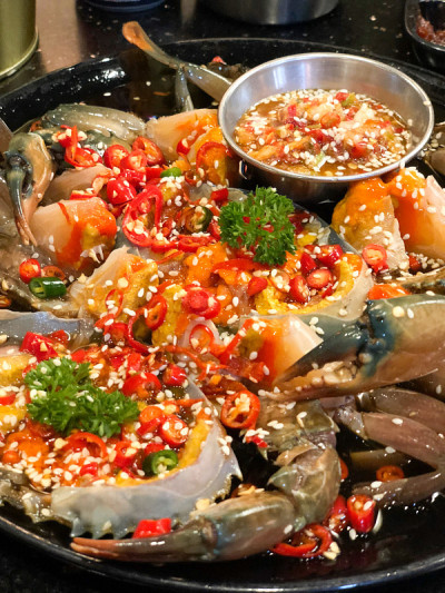 辣椒酱油海蟹(近照)