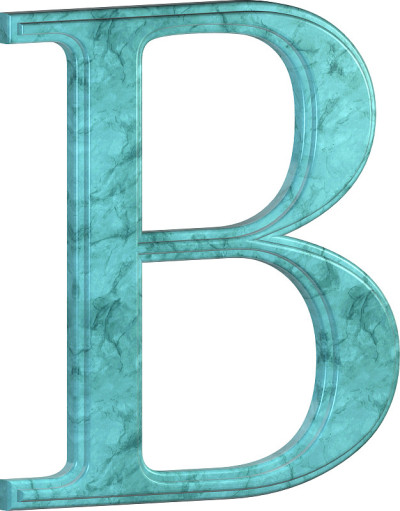 3D蓝色大理石字体
