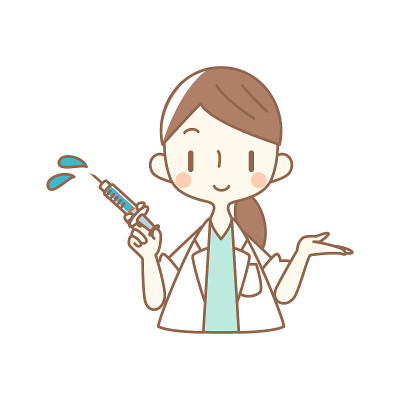 一个医生与注射器的插图