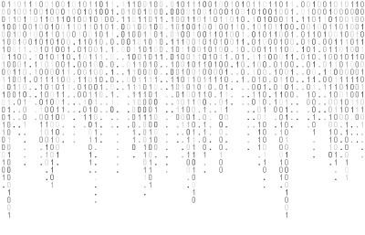 计算机二进制代码无缝模式。矩阵背景与数字1.0。