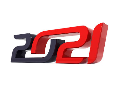 2021年新年庆祝3d文本
