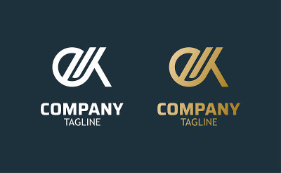 字母标志模板与KE或EK的首字母