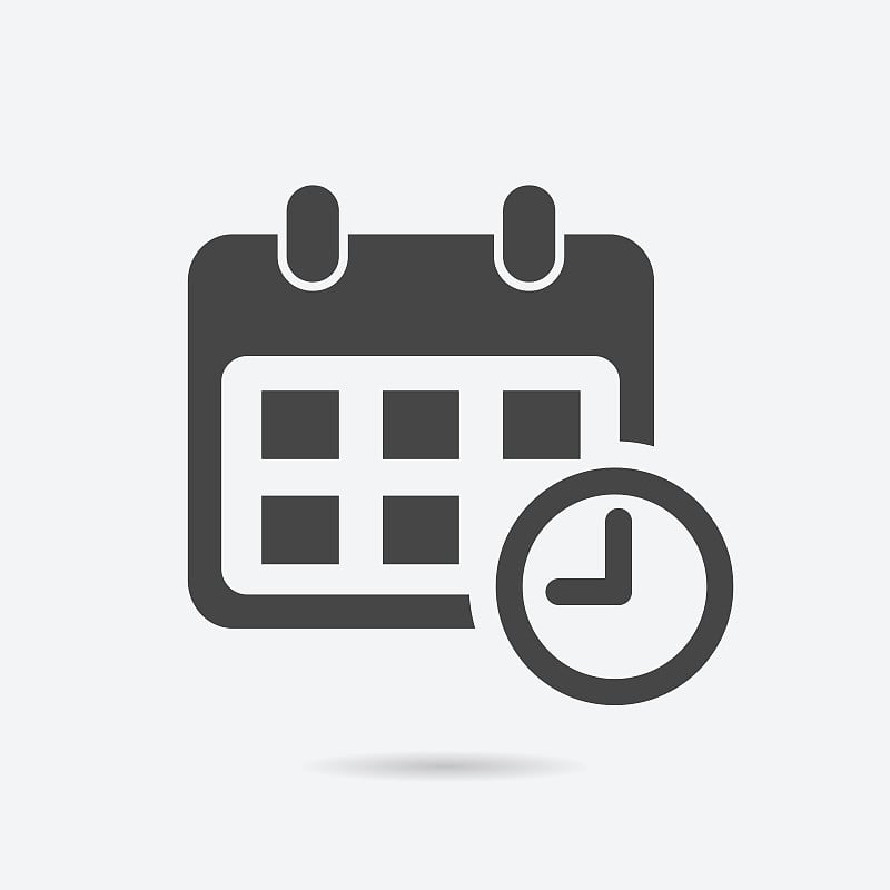 Event schedule icon flat style isolated on backgro