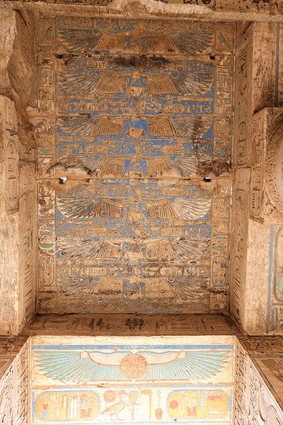 埃及象形文字在Medinet Habu神庙，卢克索，埃及