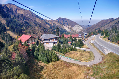 索道秋季山