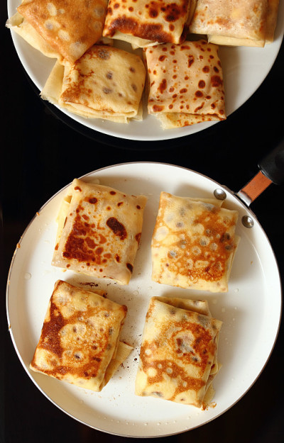 煎有馅的煎饼