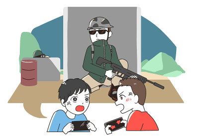 儿童在智能手机游戏中的战斗生存游戏系统