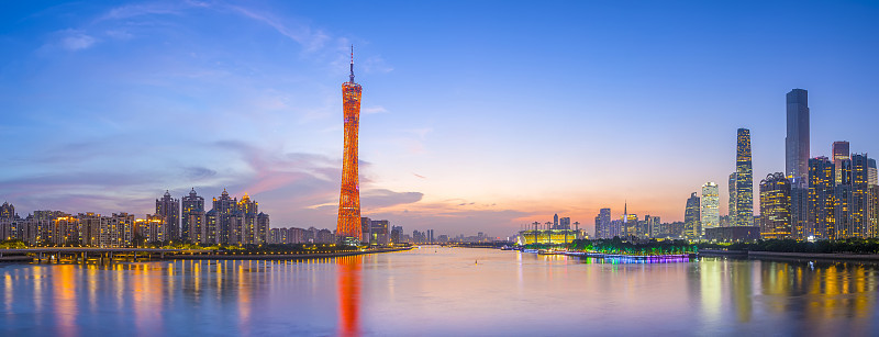 广州城市建筑景观的天际线