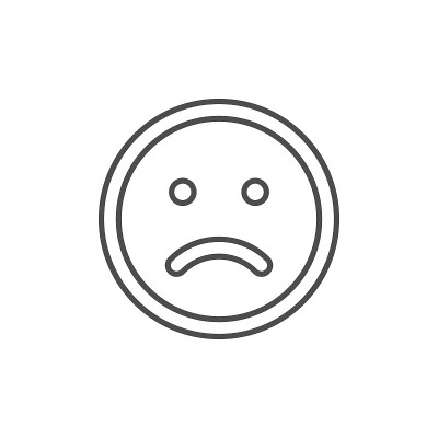 悲伤的微笑线轮廓图标