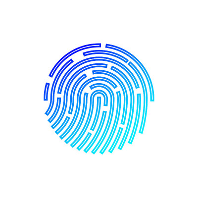 触摸id。指纹识别。矢量图