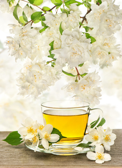 一杯茉莉花茶