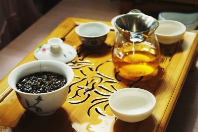 中国传统茶道与乌龙茶盖湾;中国,北京