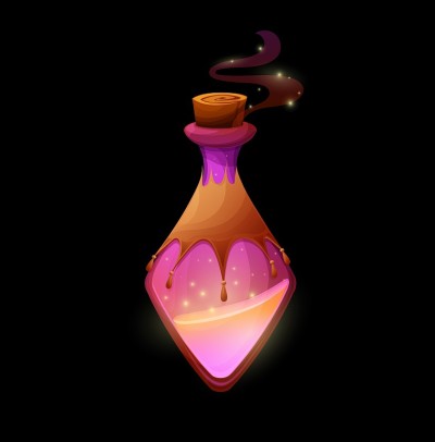 魔砂药水瓶，矢量辉光烧瓶