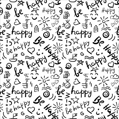 手绘字画天衣无缝的图案。矢量背景与字母为纸，织物。