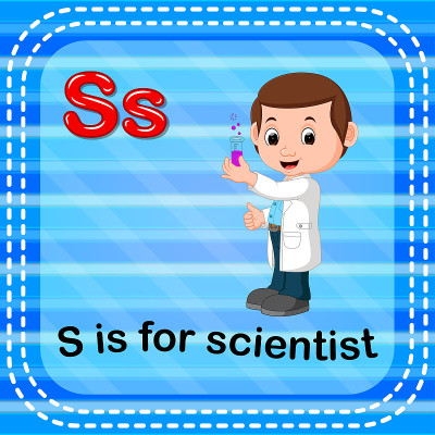 识字卡片上的字母S代表科学家