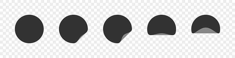 标签贴纸图标。贴纸模型集。圆胶符号。矢量图