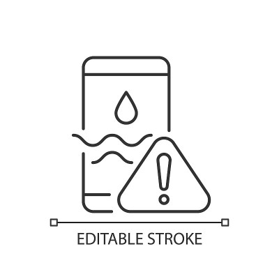 水损线性图标