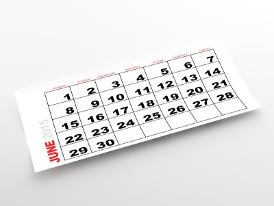2015年6月日历
