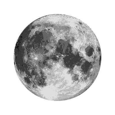 现实的满月。星相学或天文学行星设计。向量。