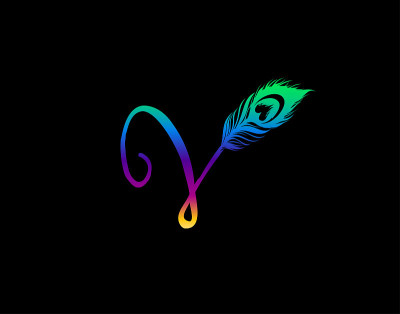 独特的V字饰以奇异的孔雀羽毛图案。