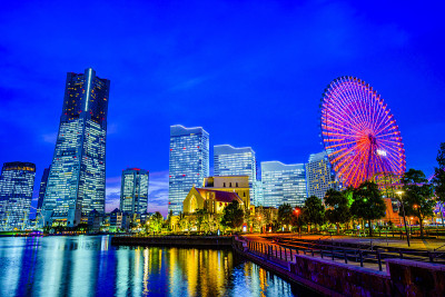 日本神奈川县横滨市的横滨民atomai市景