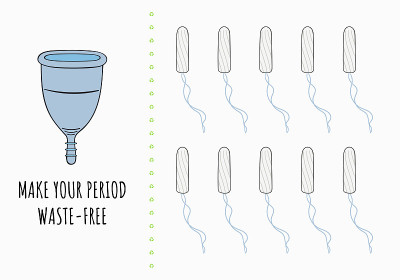 Make your period waste-free. Change single-use dis