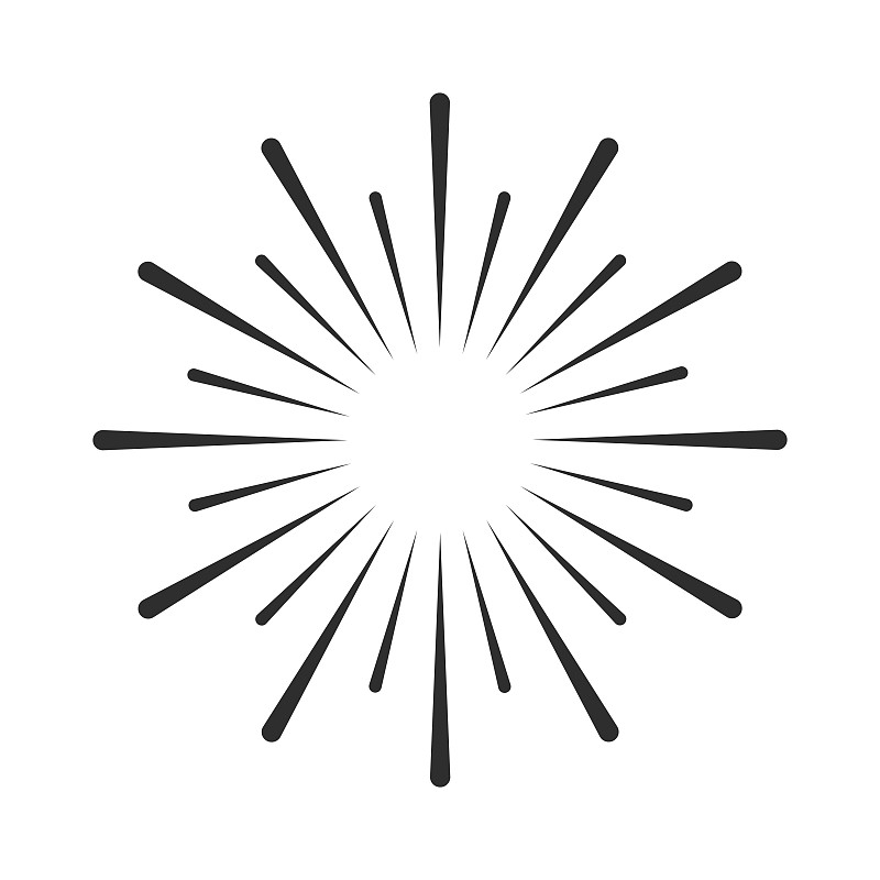 Firework vector icon. Firework icon isolated on wh