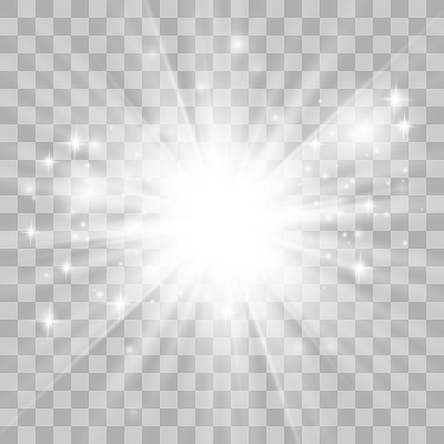 发光的火花。发光恒星爆炸。向量