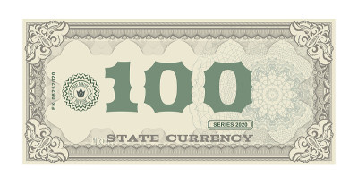 Vector money banknotes. Fake money illustration wi