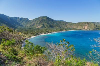 Senggigi海滩的风景