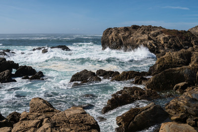 风景优美的Point Lobos国家保护区在加州，靠近蒙特利沿太平洋海岸高速公路