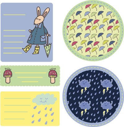 夏雨贴纸套装