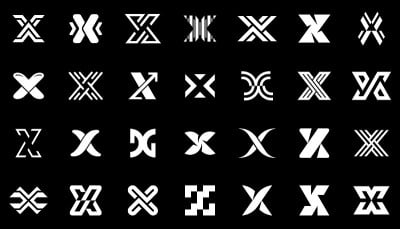 抽象标志集合与字母X