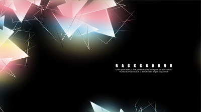 abstract background with glowing triangles that ov
