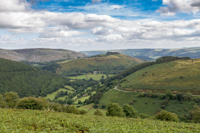 登比郡风景，威尔士，英国