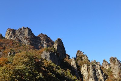 日本群马县秋色的妙木山