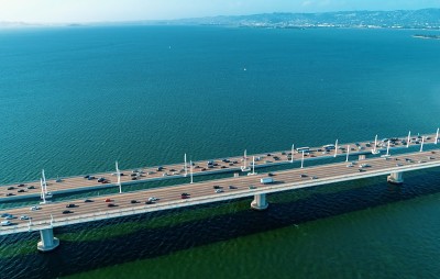 旧金山海湾大桥鸟瞰图