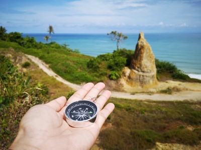 罗盘是一种用于导航和定位的仪器，它显示相对于地理基本方向或点的方向。有的利用磁能和风水来提升生活质量