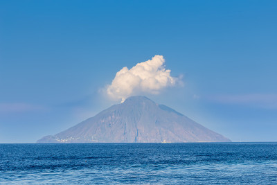 斯特龙博利火山群岛埃奥利，意大利西西里岛