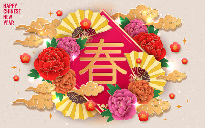 经典的中国新年背景