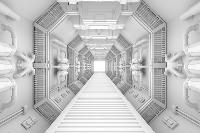 宇宙飞船的内部