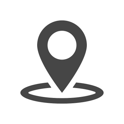 Pin point, location icon isolated on white backgro