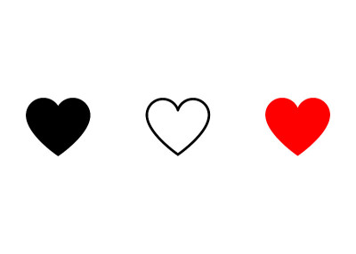 Hearts icons set