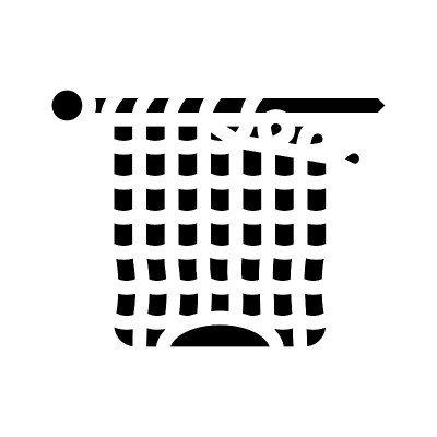 编织艺术品爱好字形图标矢量插图